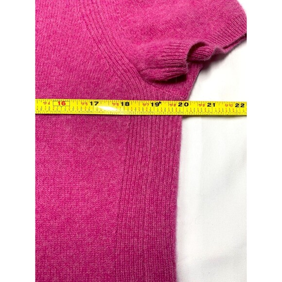 Saks Fifth Avenue Sweater Womens L Pink 100% Cashmere Short Sleeve Crewneck - Picture 4 of 8
